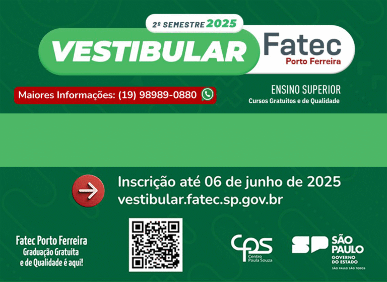fatec-de-porto-ferreira-tem-inscricao-para-vestibular-de-cursos-gratuitos-ate-o-dia-6-de-junho